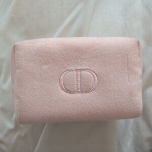 Dior Baby Pink Velvety Makeup Bag Pouch